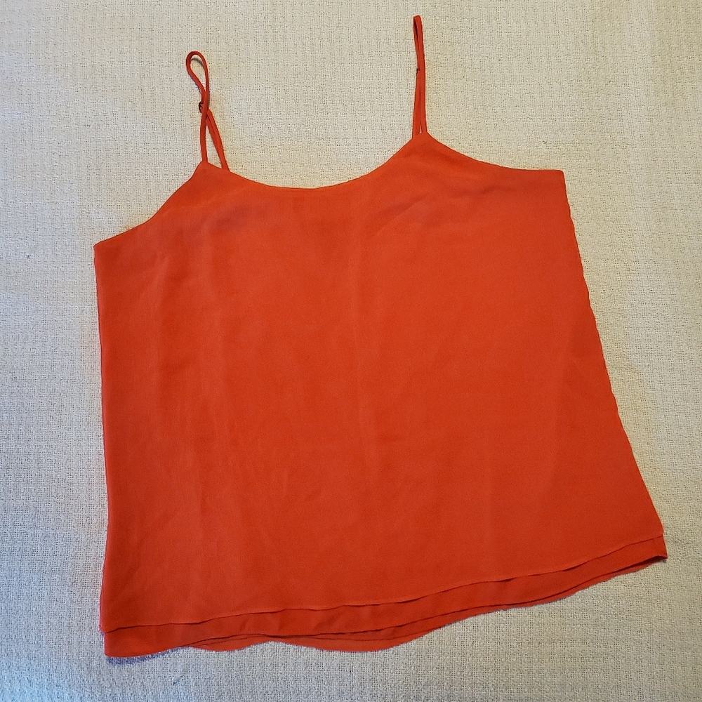 JNY coral orange flowy tank